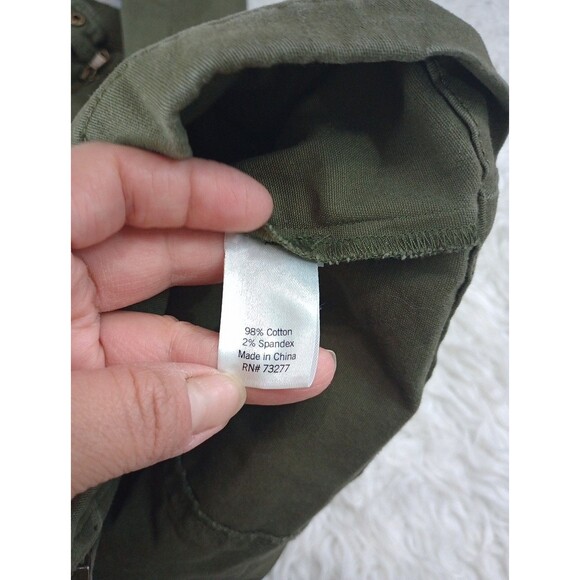 Sonoma Women’s Size Large Hunter Green Zip/ Button Down Jacket - Picture 7 of 8